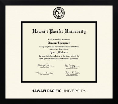 Hawaii Pacific University diploma frame - Icon in Gotham