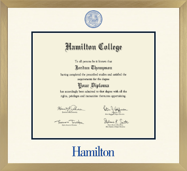 Hamilton College diploma frame - Icon in Chardonnay
