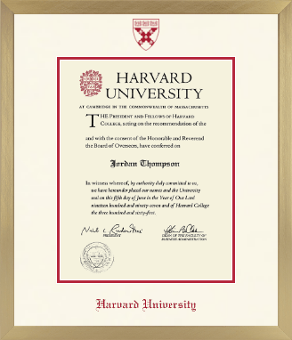 Harvard University diploma frame - Icon in Chardonnay