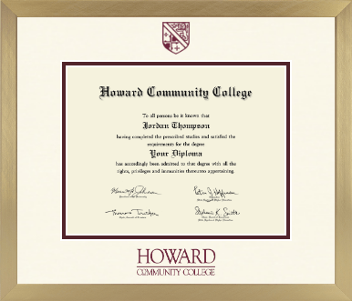 Howard CC diploma frame - Icon in Chardonnay