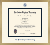 Johns Hopkins University diploma frame - Icon in Chardonnay