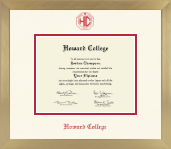 Howard College - Big Springs diploma frame - Icon in Chardonnay