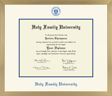 Holy Family University diploma frame - Icon in Chardonnay