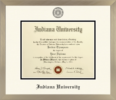 Indiana University Bloomington diploma frame - Icon in Light Champagne