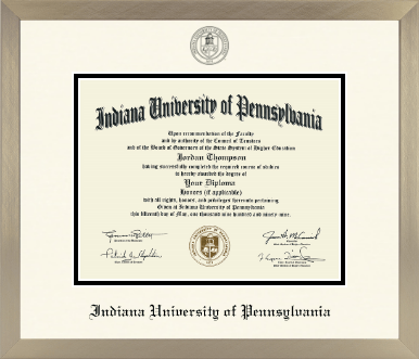 Indiana University of Pennsylvania diploma frame - Icon in Light Champagne