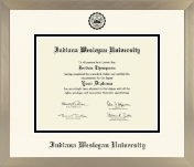 Indiana Wesleyan University diploma frame - Icon in Light Champagne