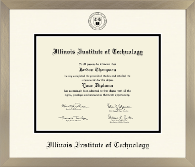 Illinois Institute of Technology diploma frame - Icon in Light Champagne