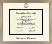 Immaculata University diploma frame - Icon in Light Champagne