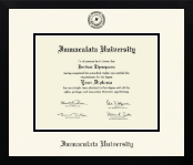 Immaculata University diploma frame - Icon in Gotham