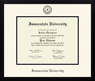 Immaculata University diploma frame - Icon in Gotham