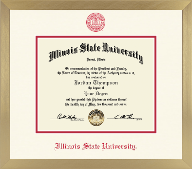 Illinois State University diploma frame - Icon in Chardonnay