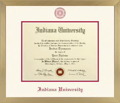 Indiana University Bloomington diploma frame - Icon in Chardonnay