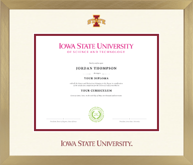 Iowa State University diploma frame - Icon in Chardonnay