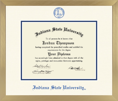 Indiana State University diploma frame - Icon in Chardonnay