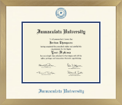Immaculata University diploma frame - Icon in Chardonnay