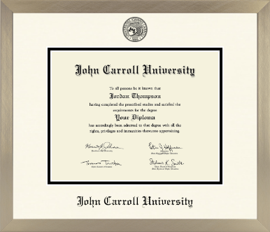 John Carroll University diploma frame - Icon in Light Champagne