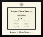 Johnson & Wales University in Rhode Island diploma frame - Icon in Gotham