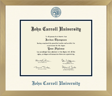 John Carroll University diploma frame - Icon in Chardonnay