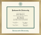 Jacksonville University diploma frame - Icon in Chardonnay