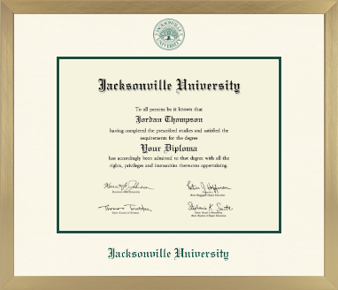 Jacksonville University diploma frame - Icon in Chardonnay