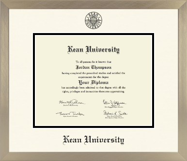 Kean University diploma frame - Icon in Light Champagne