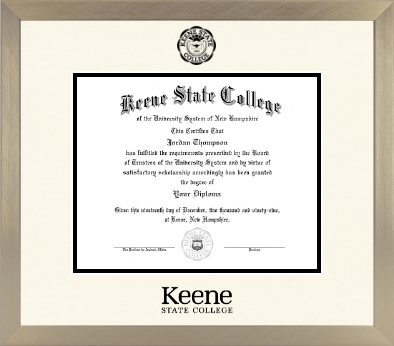 Keene State College diploma frame - Icon in Light Champagne