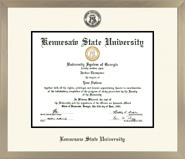 Kennesaw State University diploma frame - Icon in Light Champagne
