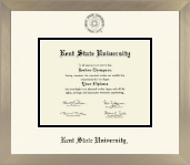 Kent State University diploma frame - Icon in Light Champagne