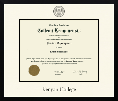 Kenyon College diploma frame - Icon in Gotham