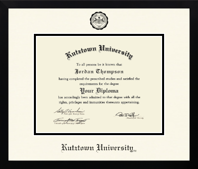 Kutztown University diploma frame - Icon in Gotham