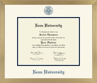 Kean University diploma frame - Icon in Chardonnay
