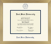 Kent State University diploma frame - Icon in Chardonnay
