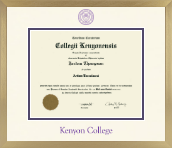 Kenyon College diploma frame - Icon in Chardonnay