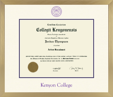 Kenyon College diploma frame - Icon in Chardonnay