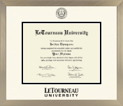 LeTourneau University diploma frame - Icon in Light Champagne
