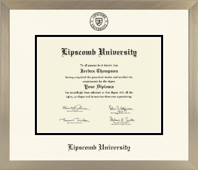 Lipscomb University diploma frame - Icon in Light Champagne