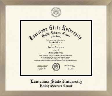 Louisiana State University Health Sciences Center diploma frame - Icon in Light Champagne
