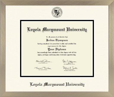 Loyola Marymount University diploma frame - Icon in Light Champagne