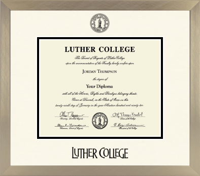 Luther College diploma frame - Icon in Light Champagne