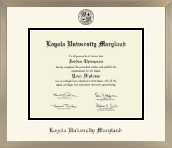 Loyola University Maryland diploma frame - Icon in Light Champagne