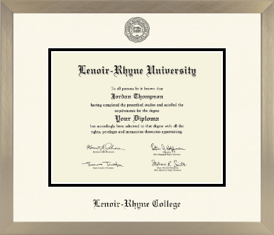 Lenoir-Rhyne University diploma frame - Icon in Light Champagne