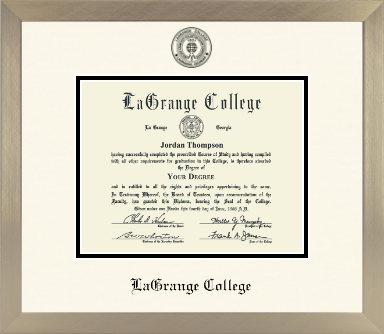 LaGrange College diploma frame - Icon in Light Champagne