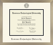 Lawrence Technological University diploma frame - Icon in Light Champagne