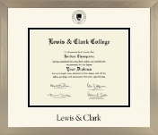 Lewis & Clark College diploma frame - Icon in Light Champagne
