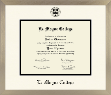 Le Moyne College diploma frame - Icon in Light Champagne