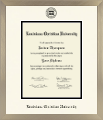 Louisiana Christian University diploma frame - Icon in Light Champagne