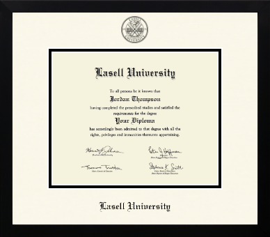 Lasell University diploma frame - Icon in Gotham