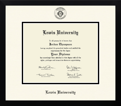 Lewis University diploma frame - Icon in Gotham