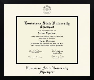 Louisiana State University at Shreveport diploma frame - Icon in Gotham