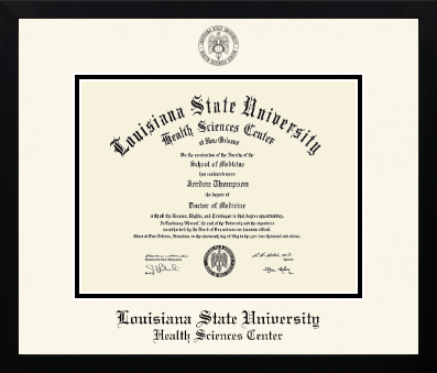 Louisiana State University Health Sciences Center diploma frame - Icon in Gotham